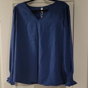 Elegant Blue Women's Top